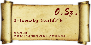 Orlovszky Szalók névjegykártya